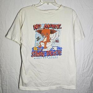 Vintage 90s y2k no more stinkin tacos funny chihuahua white tshirt
